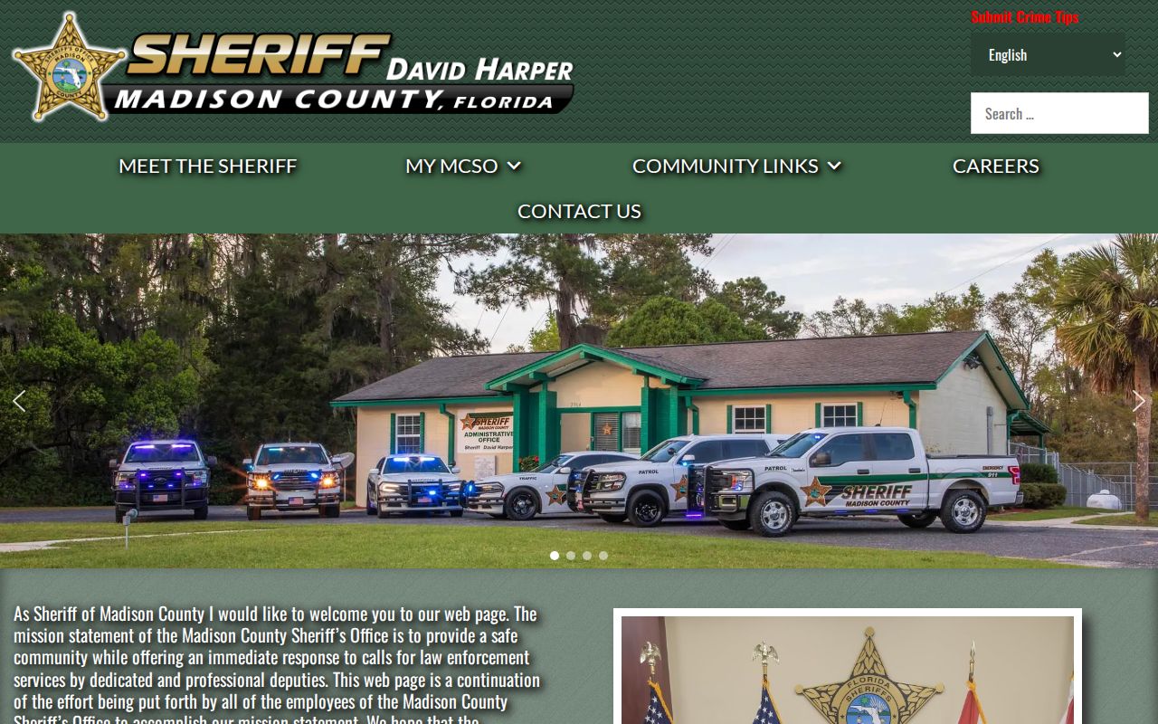 Madison County arrest lookup on the Sheriff website