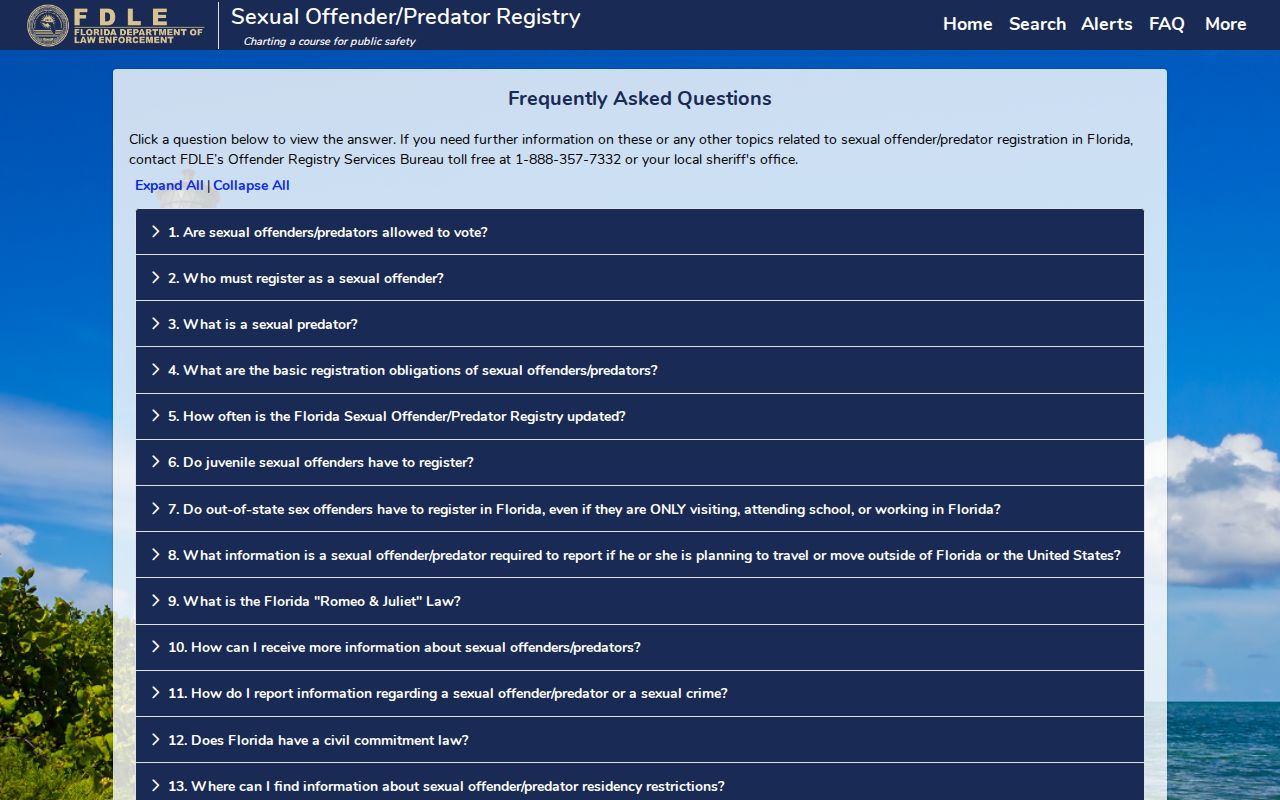 Madison County sex offender registry alerts and FAQ