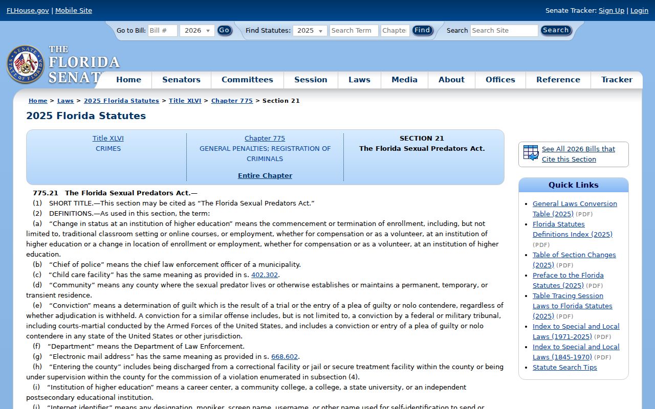 Madison County sex offender Florida predator law